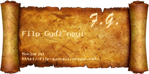 Filp Gyöngyi névjegykártya
